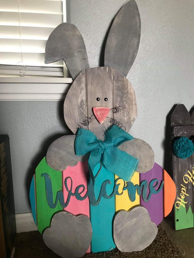 Glenda Edwards CarveWright easter welcome sign